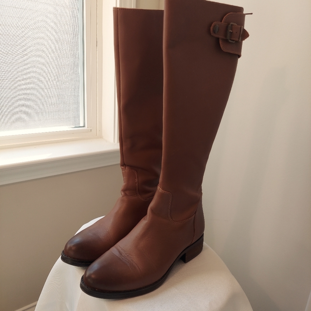 Steve Madden Brown Tall Eddie Boots Size 8.5